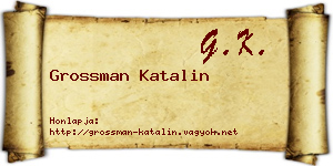 Grossman Katalin névjegykártya