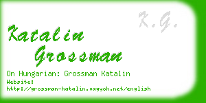 katalin grossman business card